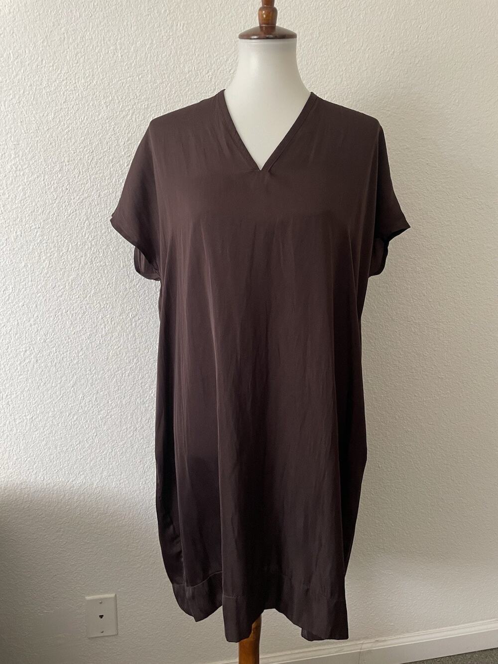 Grade & Gather Mini Dress Boxy Shift Flowy Minimalist Quiet Luxury